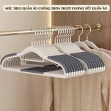 Móc nhựa treo quần áo chống trơn trượt 360°, giữ phom quần áo chống nhăn hiệu quả