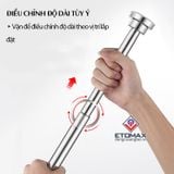 Thanh treo đa năng không cần khoan bắt vít, chất liệu inox 304 tùy chỉnh độ dài ngắn