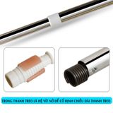 Thanh treo đa năng không cần khoan bắt vít, đường kính ống 25mm, chất liệu inox 304 cao cấp