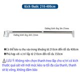 Thanh treo đa năng không cần khoan bắt vít, đường kính ống 25mm, chất liệu inox 304 cao cấp
