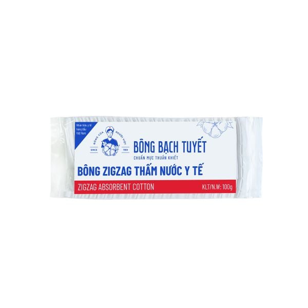  Bông y tế Bạch Tuyết ZigZag 100gr - M 