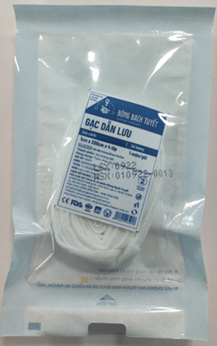  GẠC DẪN LƯU 1CM X 200CM X 4 LỚP TIỆT TRÙNG, VẢI KHÔNG DỆT (cuộn) 