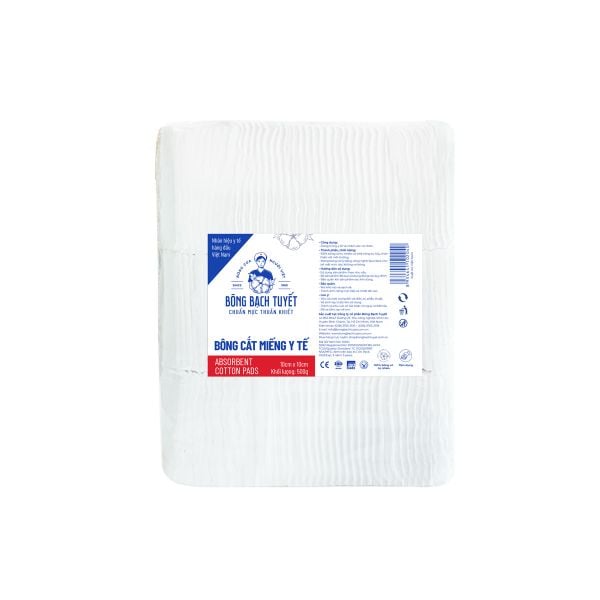  Bông y tế cắt miếng 10cmx10cm 500g 