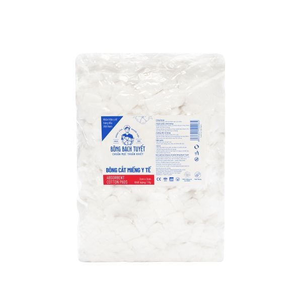  Bông y tế cắt miếng 2cmx2cm 1kg 
