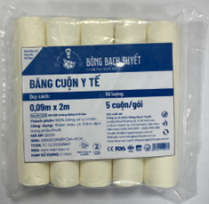  BĂNG CUỘN Y TẾ 0.09M X 2M TIỆT TRÙNG (5 cuộn/gói) 
