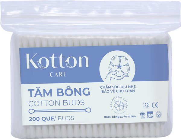  Tăm bông Kotton Care 200 que/gói 