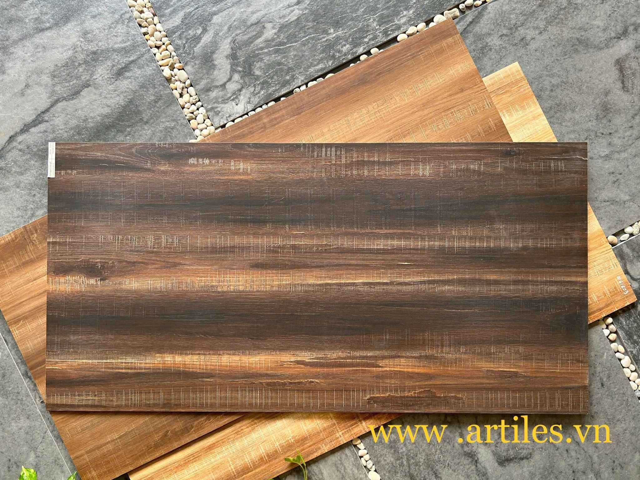 Gạch vân gỗ 60x120cm xu hướng gỗ mộc ArtW01