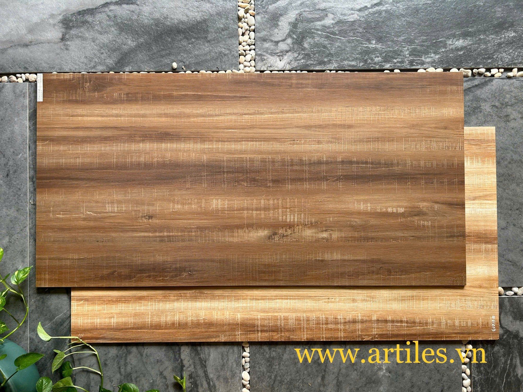 Gạch vân gỗ 60x120cm phong cách mộc ArtW02