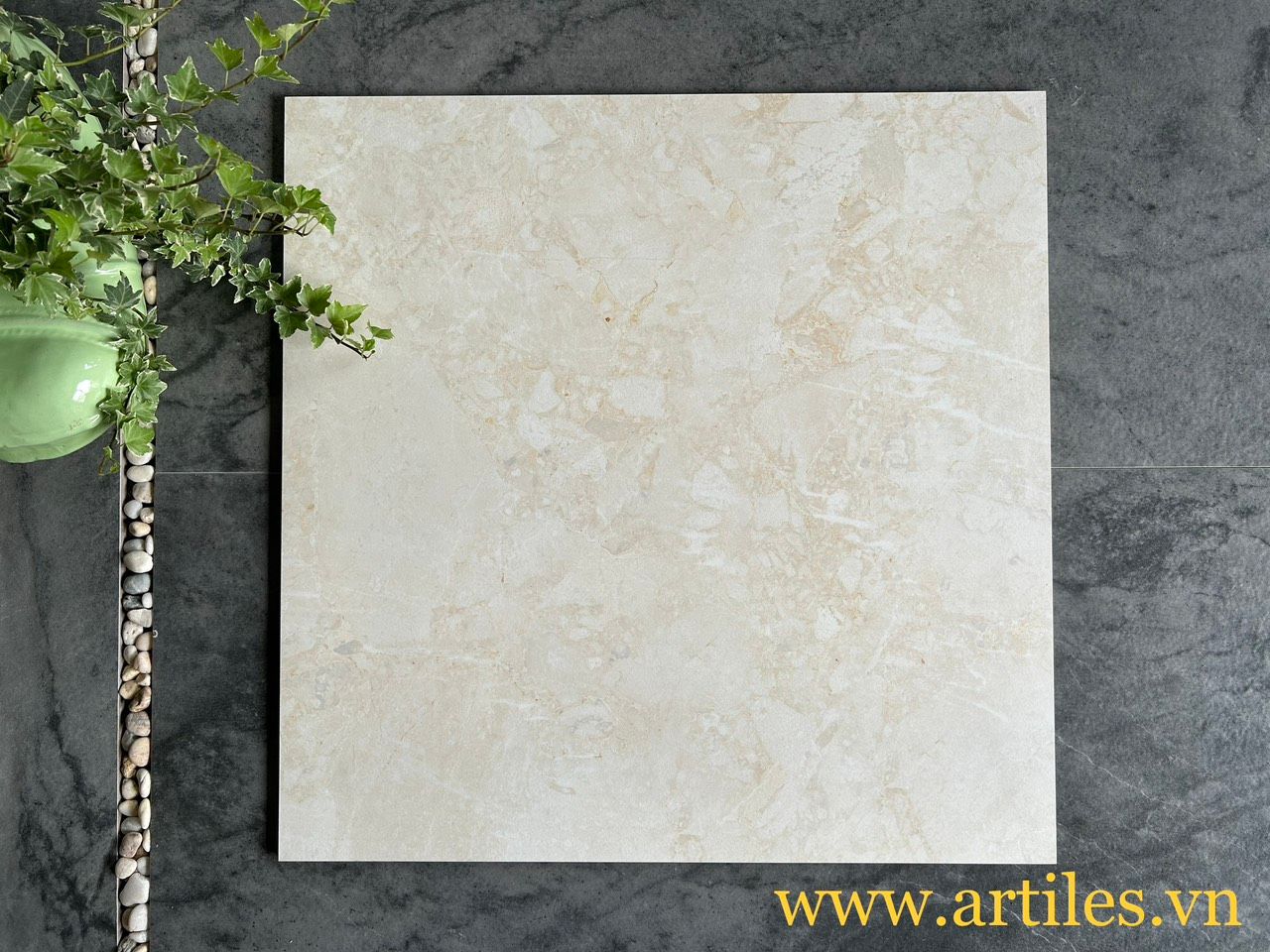 Gạch vân đá kem beige Ar6610