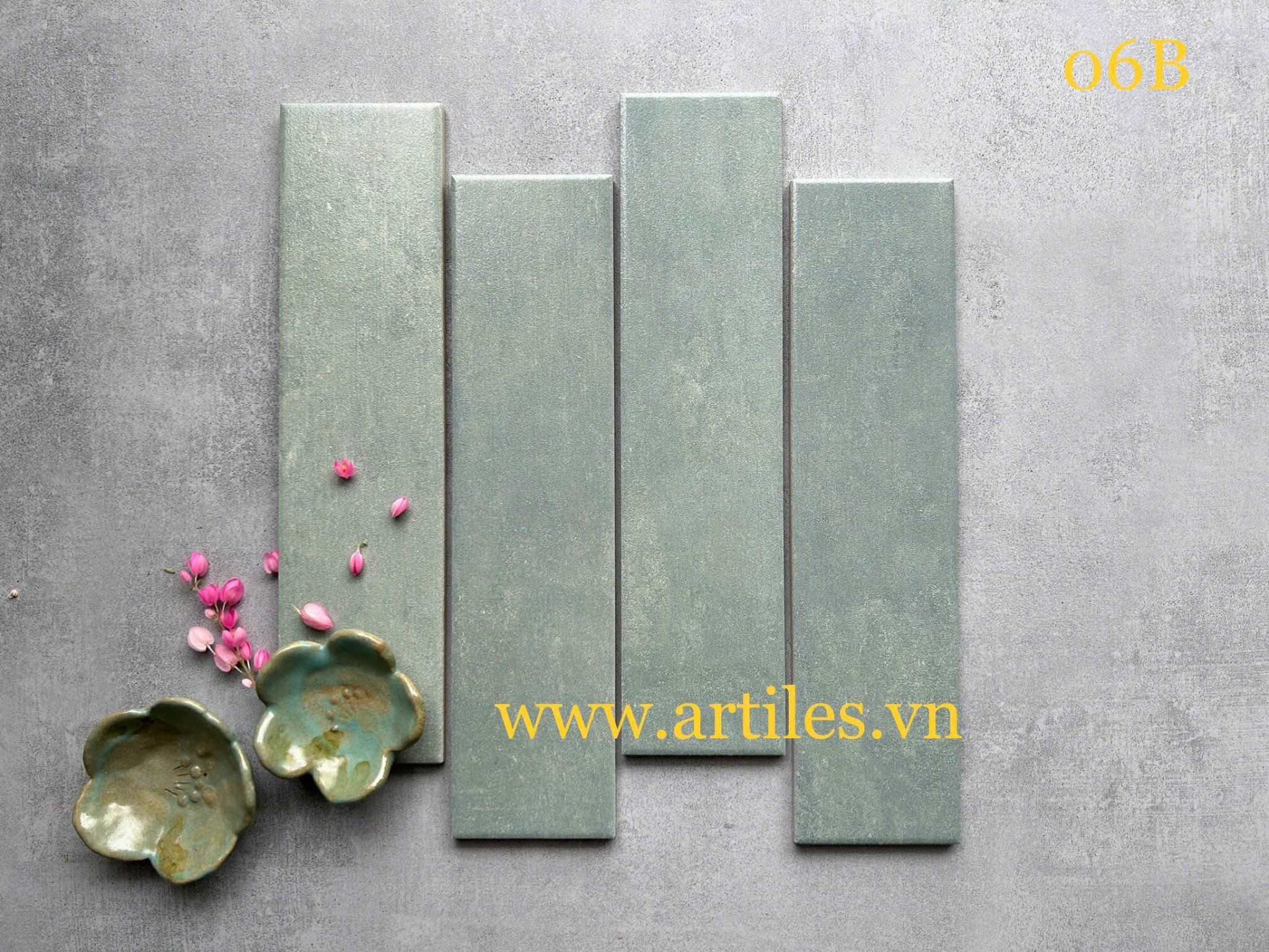 Gạch thẻ xanh mờ phẳng ArtM06B