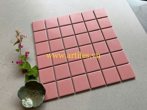  Gạch mosaic màu hồng mờ ArtM4805 