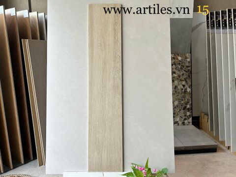  Gạch vân gỗ màu kem 20x100cm ArtM15 