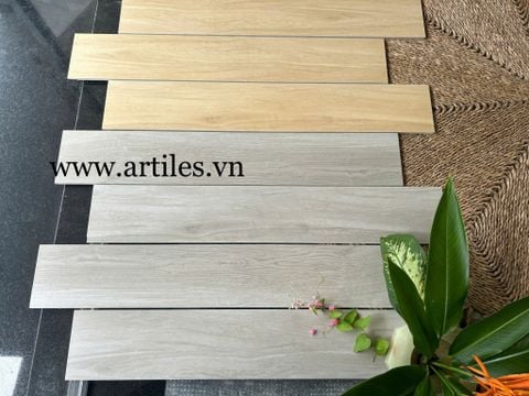 Gạch vân gỗ 15x90cm xám trắng Art81 