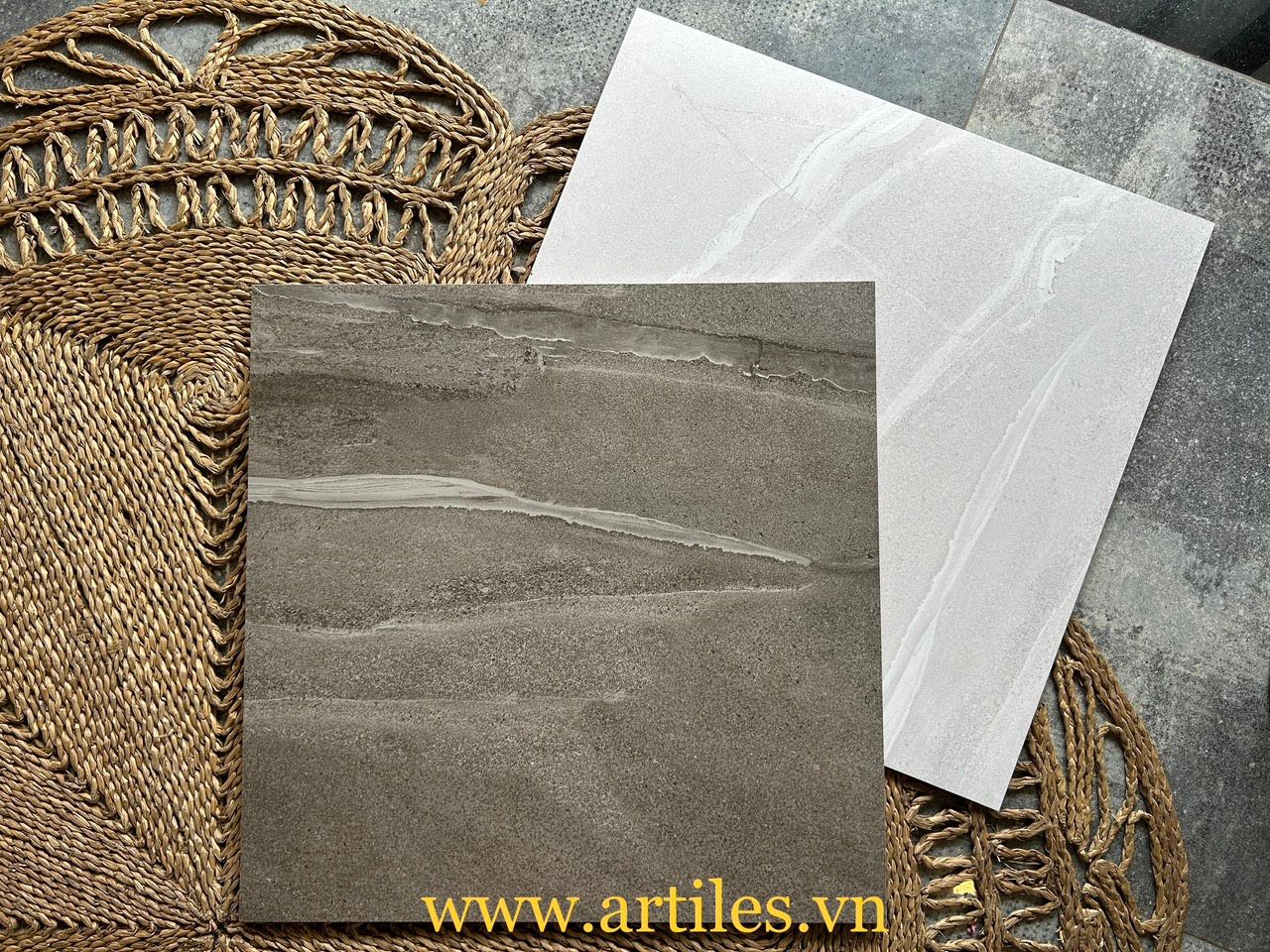 Gạch vân đá màu xám nâu Art6615