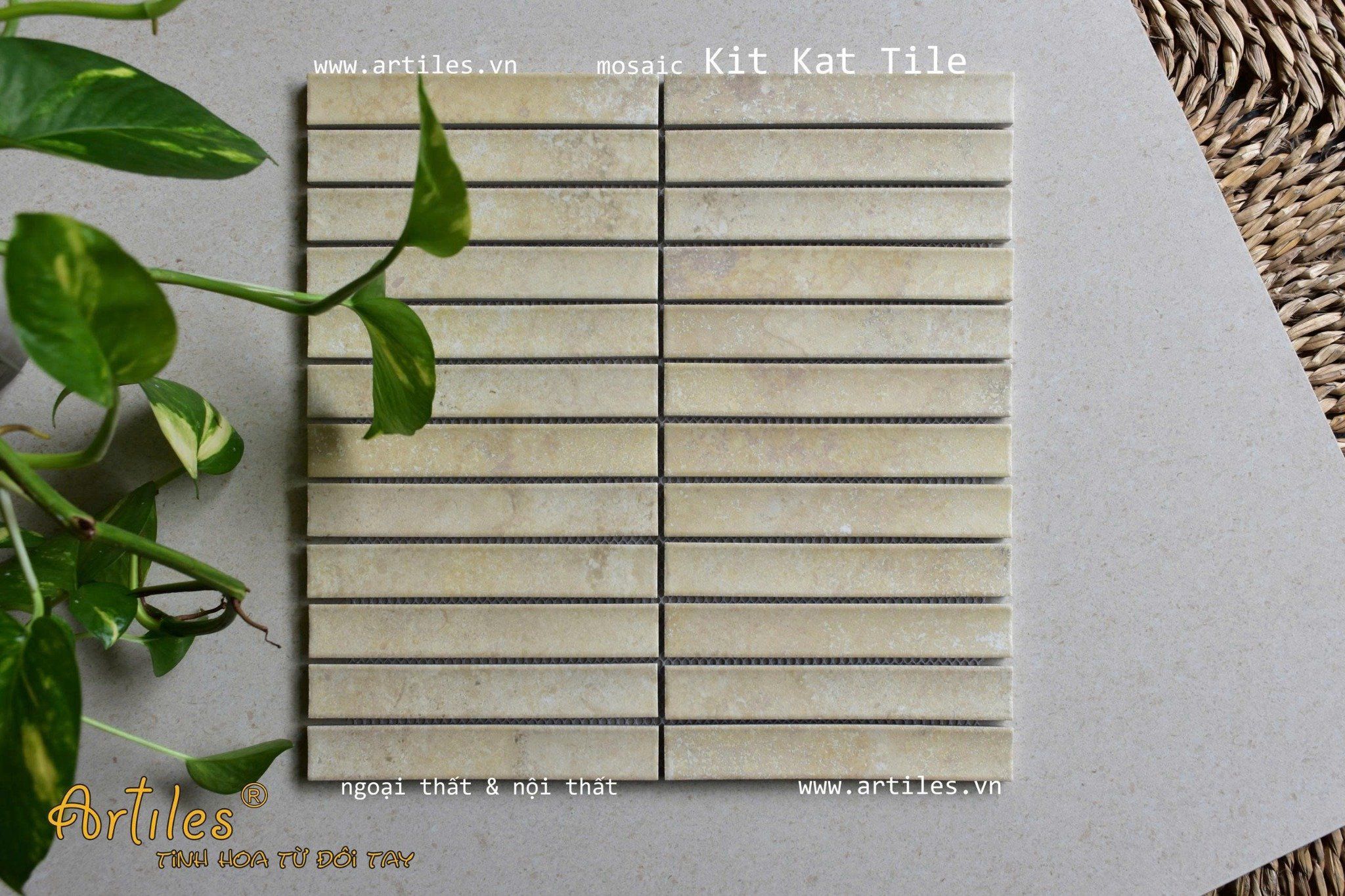 Mosaic thanh 2 que nâu mờ ArtM020