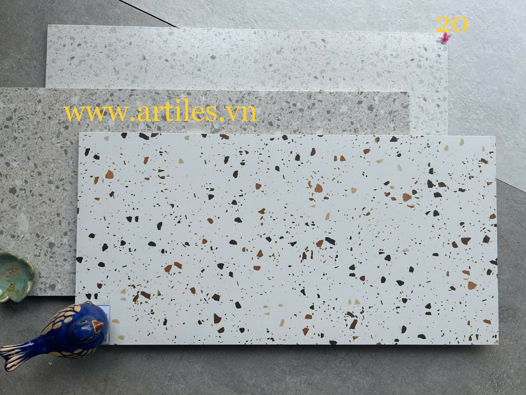 Gạch đá mài hạt đá nâu Ter20