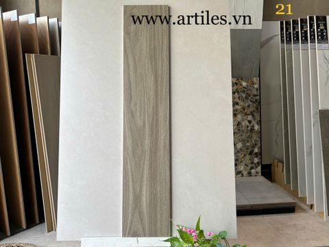  Gạch vân gỗ màu xám đậm 20x100cm ArtM21 