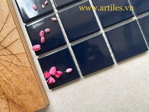  Gạch mosaic màu xanh tím bóng ArtG289 