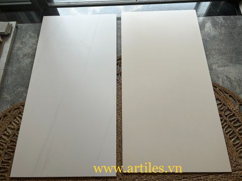  Gạch Palette 60x120cm Màu Trắng Kem Bề Mặt Mịn 