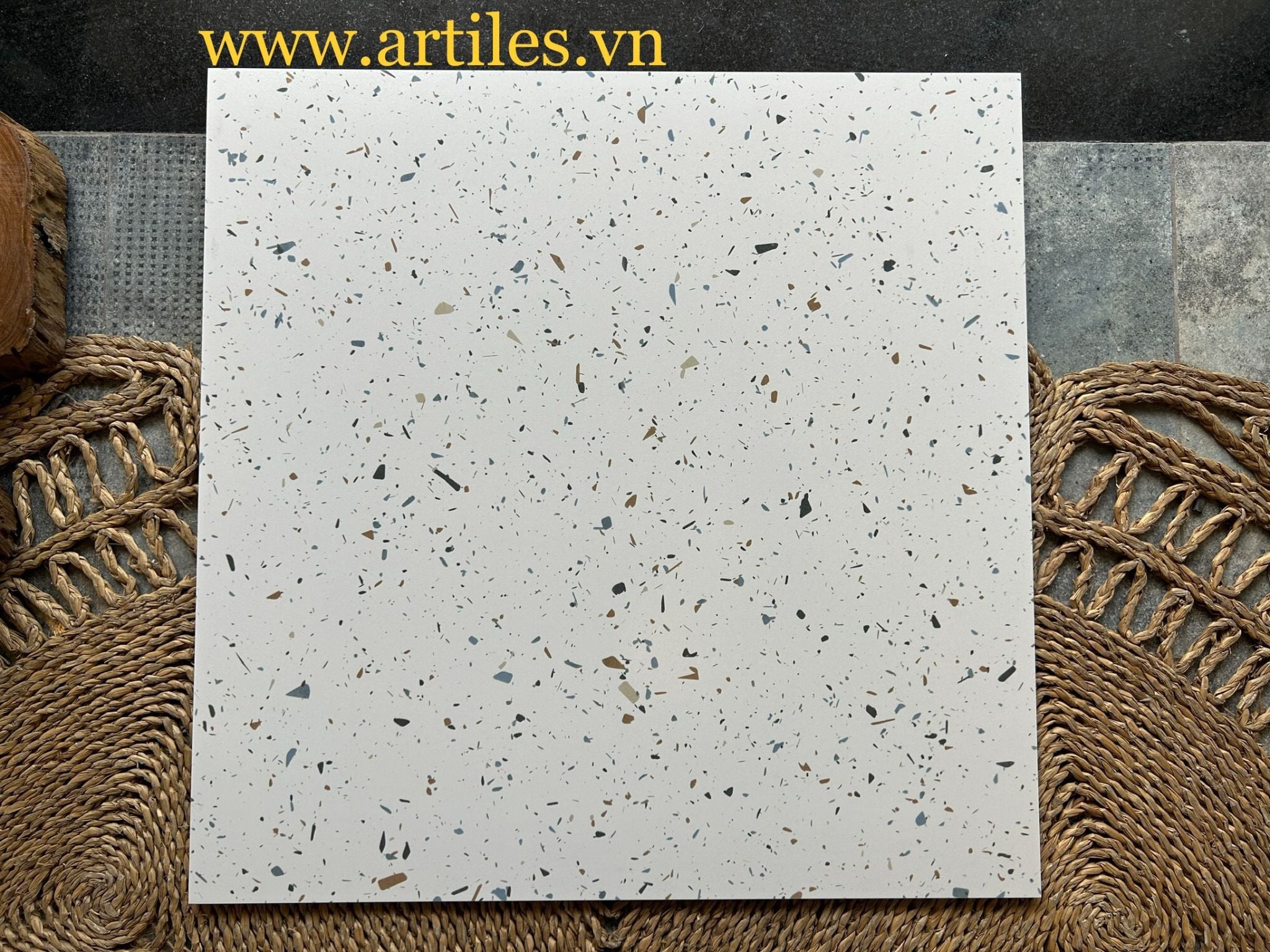 Gạch giả Terazzo đá mài chất lượng Art6060 -Ter30