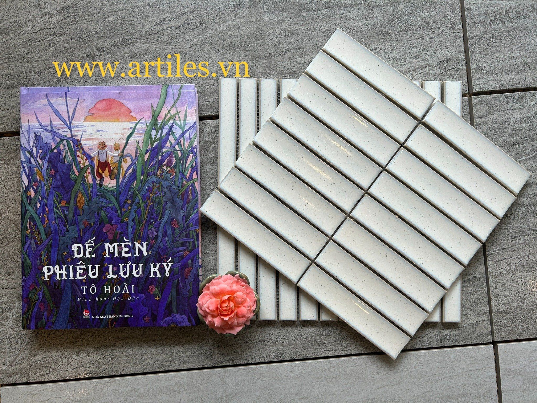 Thanh Bamboo cong ( que lõm trắng sữa hạt mè)