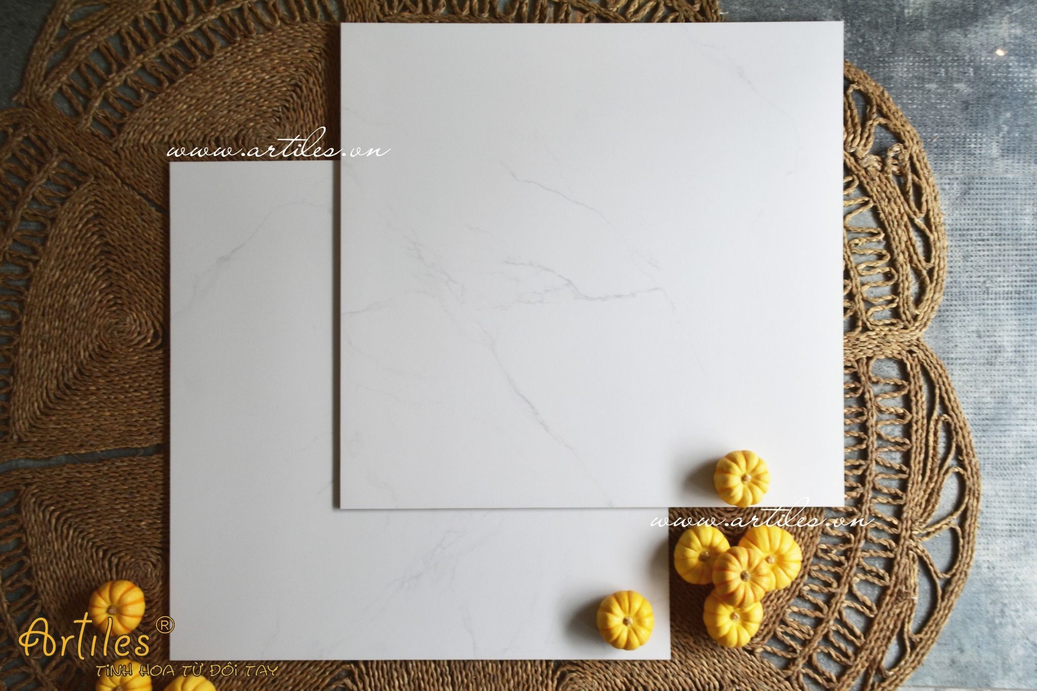 Gạch lát nền trắng khói mờ mịn 80x80cm ArtZ68801