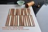 Gạch mosaic que đũa nâu mix màu