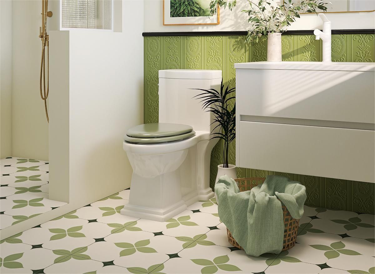 Gạch bông hoa xanh