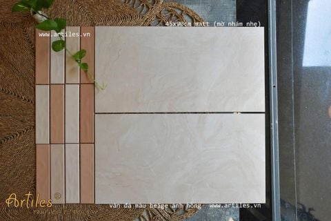  Gạch xương đá kích thước 45x90cm màu beige 