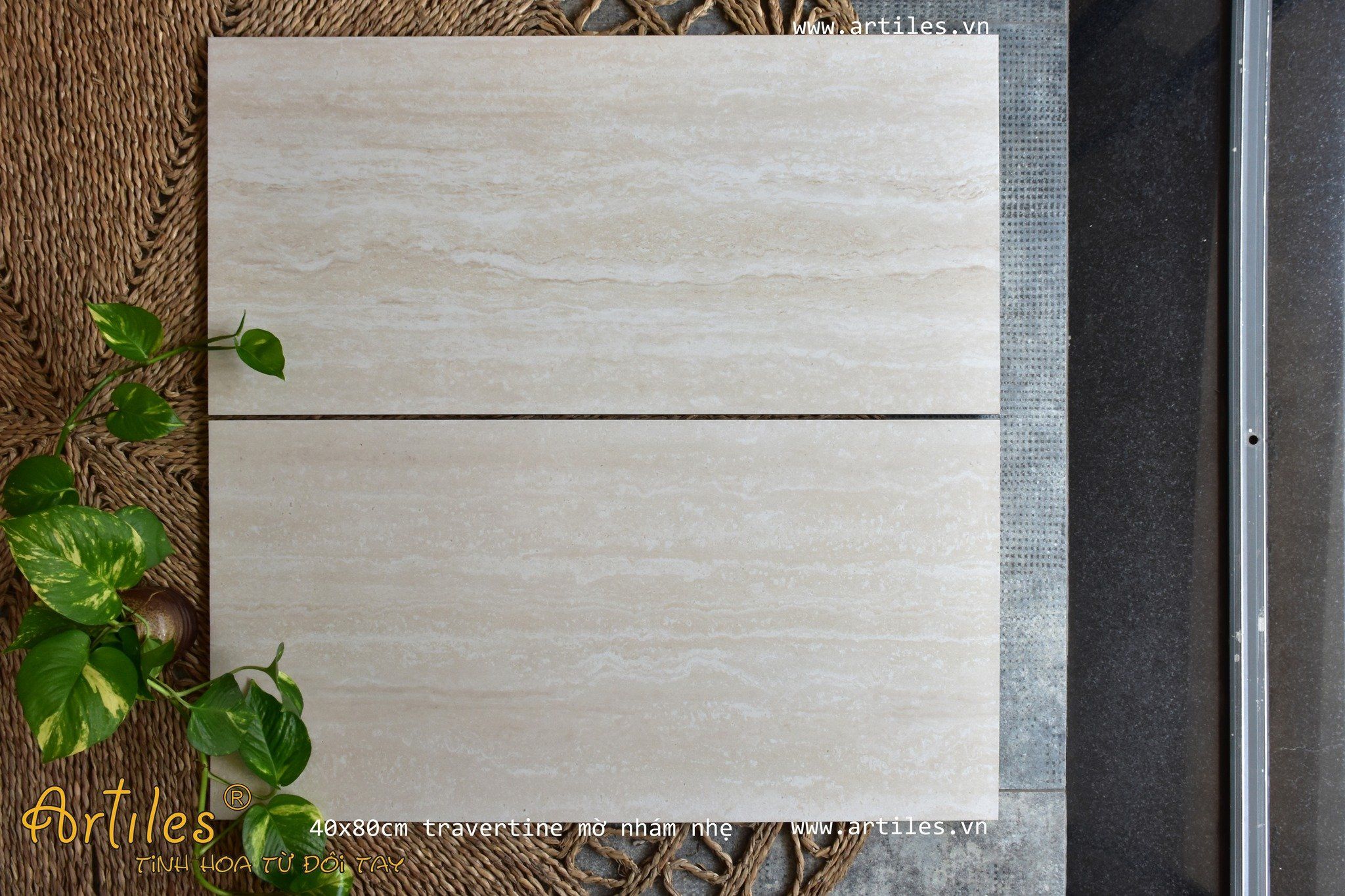 Gạch vân đá Travertine 40x80cm