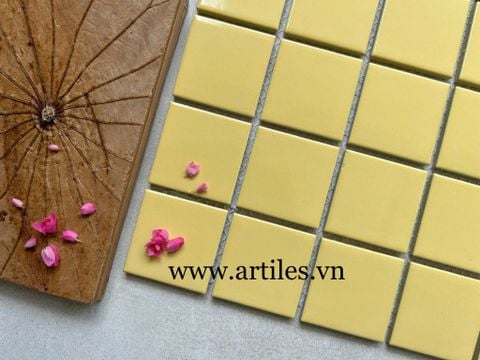  Gạch Mosaic màu vàng bóng 