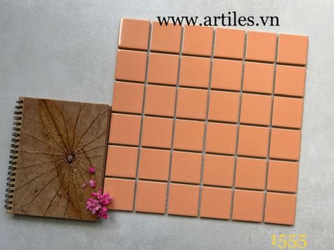  Gạch mosaic màu cam bóng ArtG555 