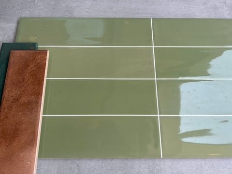  Gạch ốp tường màu xanh bóng lượn ArtC806D 