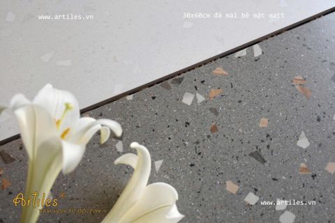  Gạch đá mài terrazzo 30x60cm 