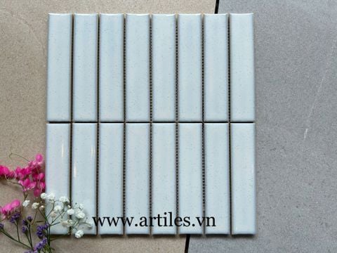  Mosaic que lõm trắng sữa hạt mè ArtM357 