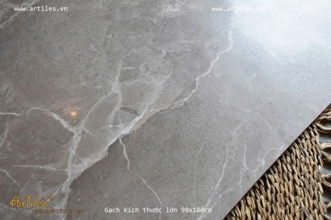  Gạch 90x180cm vân đá nâu xám mịn Art90180-AGrey 