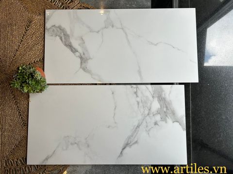  Gạch 60x120 nền trắng vân Marble ArtP61202 