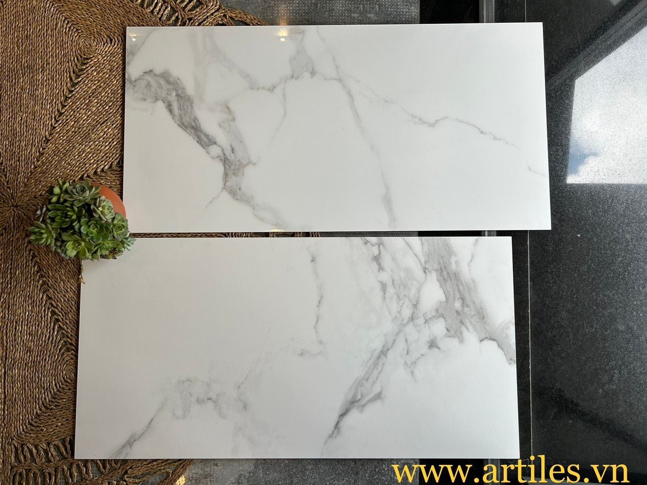 Gạch 60x120 nền trắng vân Marble ArtP61202