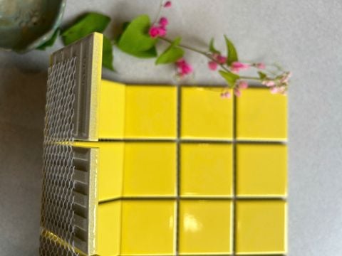  Gạch mosaic vàng chanh ( vàng tươi) bóng 