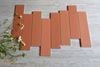 Gạch thẻ pastel màu cam đất nung 75x300mm