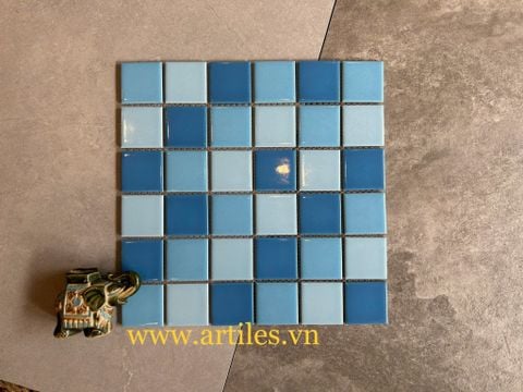  Gạch Hồ Bơi Mix Màu Xanh Biển ArtM457 