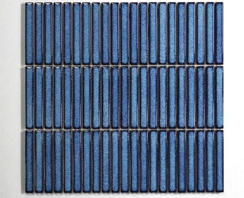  Gạch mosaic que men rạn xanh dương ArtM028 