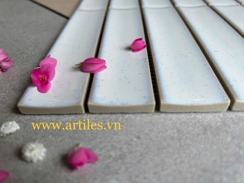  Mosaic que lõm trắng sữa hạt mè ArtM357 