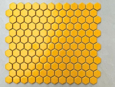  Gạch mosaic lục giác màu vàng 