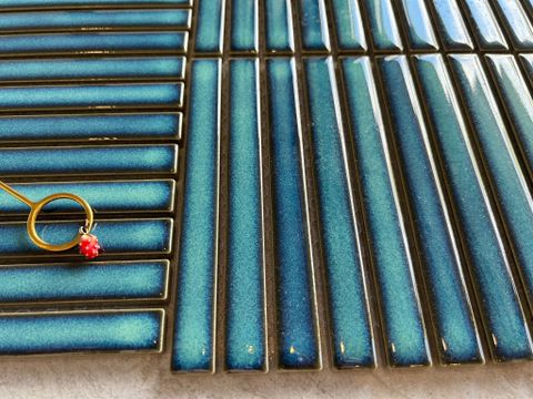  Gạch Mosaic Que Đũa Xanh Dương Đậm ArtM126 