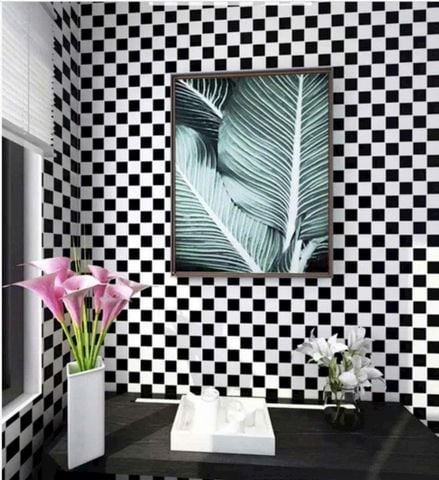  Gạch Mosaic Gốm Sứ Mix Trắng Đen ArtMA01 