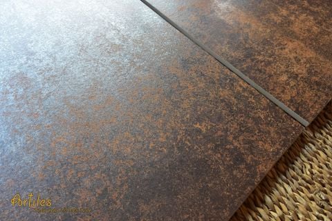  Gạch lát nền màu nâu đồng Metal cho nhà hàng - cafe 