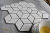 Gạch Mosaic Kim Cương Lập Phương Trắng Mờ ArtM4802