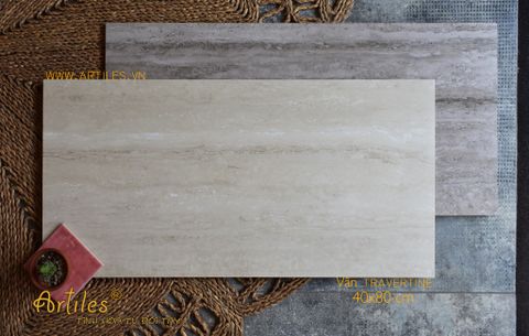  Gạch Vân Đá Travertine 40x80cm 