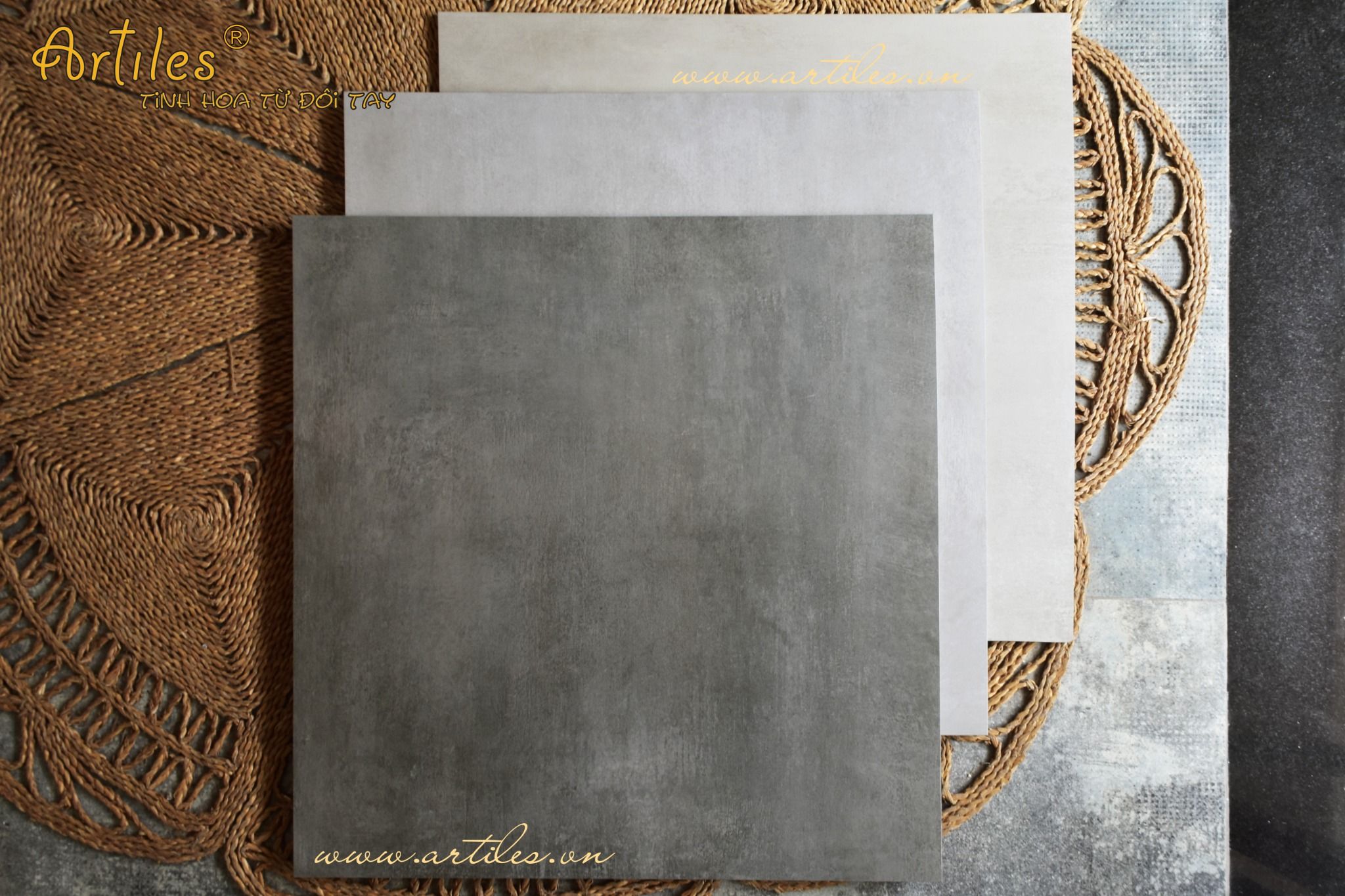 Gạch ximang 80x80cm xám đẹp Art103M